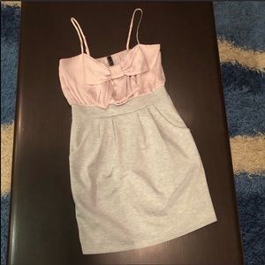 Everly Pink Grey Spaghetti Strap Dress Size Junior’s Small